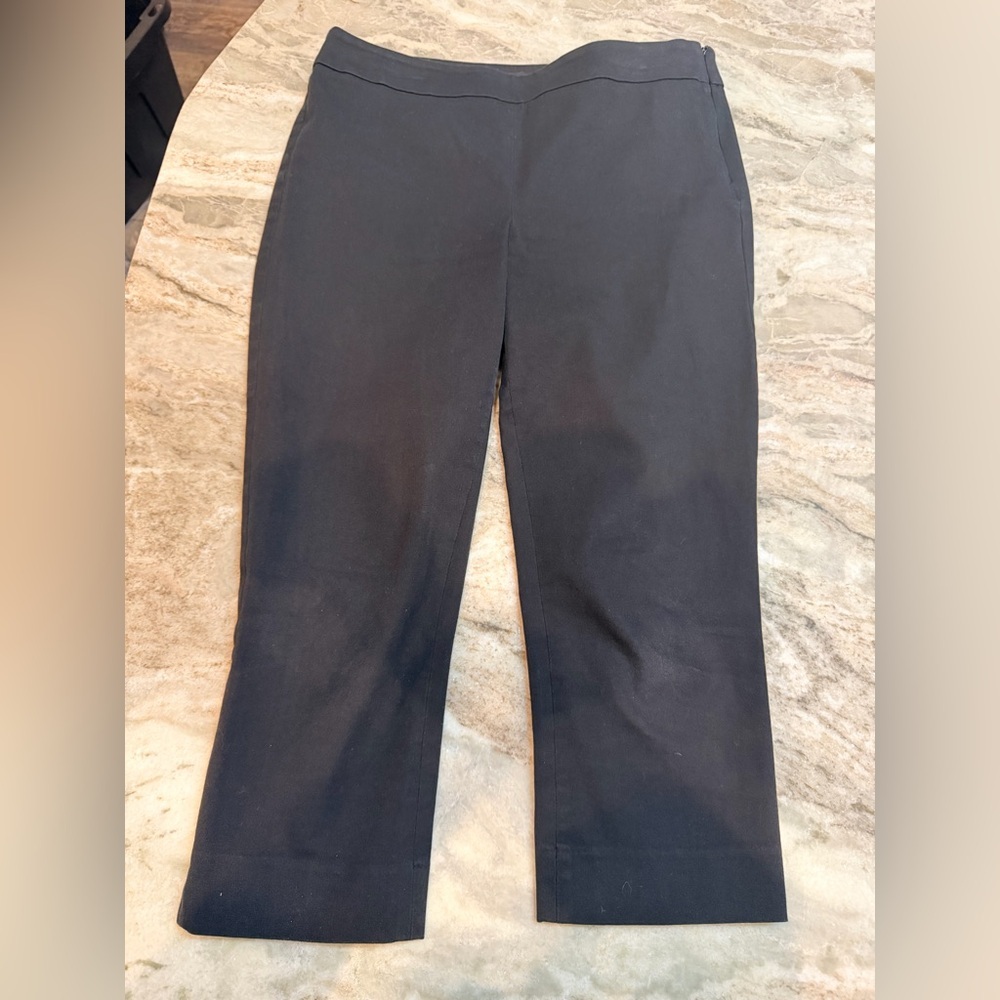 Talbots Chatham Black Crop Pants Women’s 4P Petite Stretch